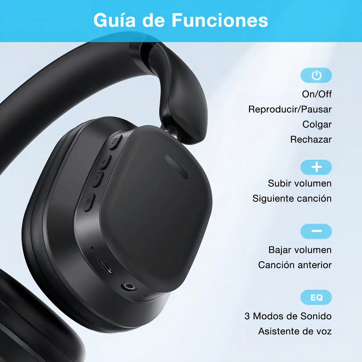 Audífonos Inalámbricos On-Ear 1Hora - DoiexTech