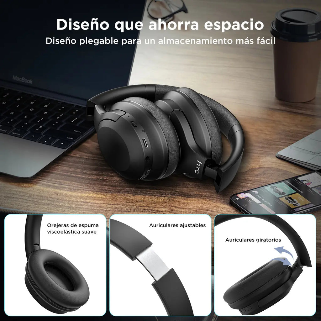 Audífonos HTC HP02 ANC + ENC Bluetooth 5.3 - DoiexTech
