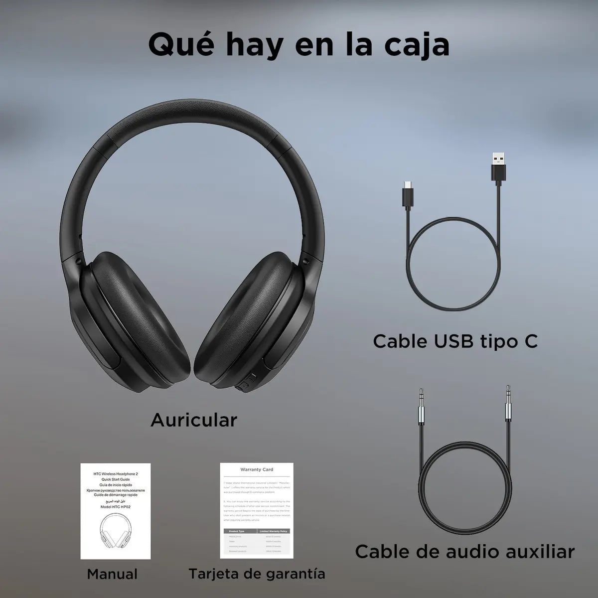 Audífonos HTC HP02 ANC + ENC Bluetooth 5.3 - DoiexTech