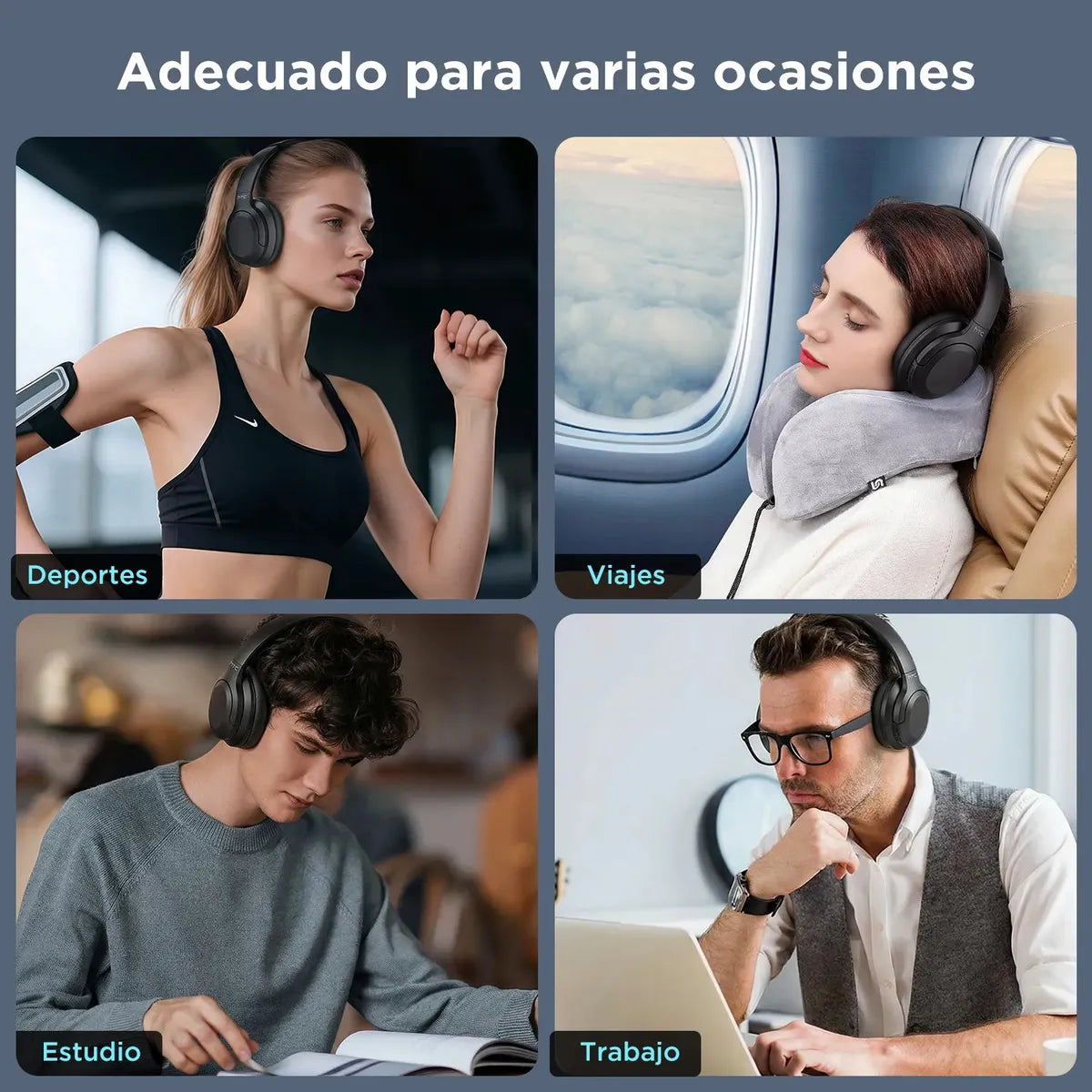 Audífonos HTC HP02 ANC + ENC Bluetooth 5.3 - DoiexTech
